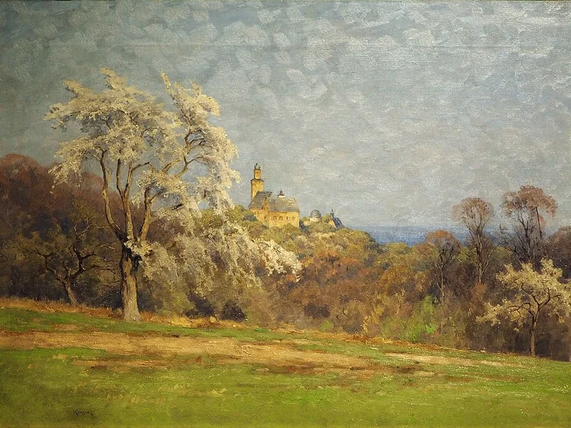 1863-Nelson Kinsley - Fioritura dei meli a Kronberg
